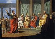 Giovanni Ricco Sermon of the Hl. paulus oil on canvas